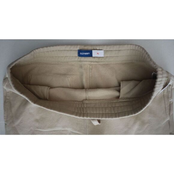 Old Navy 409419-02 Men's Sz XL Beige Loose Fit Taper Fleece Jogger Pants - Picture 4 of 8